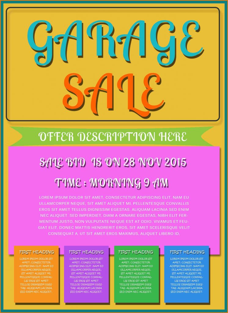 003 Garage Sale Flyer Template Free Printable Flyers Templates - Create ...