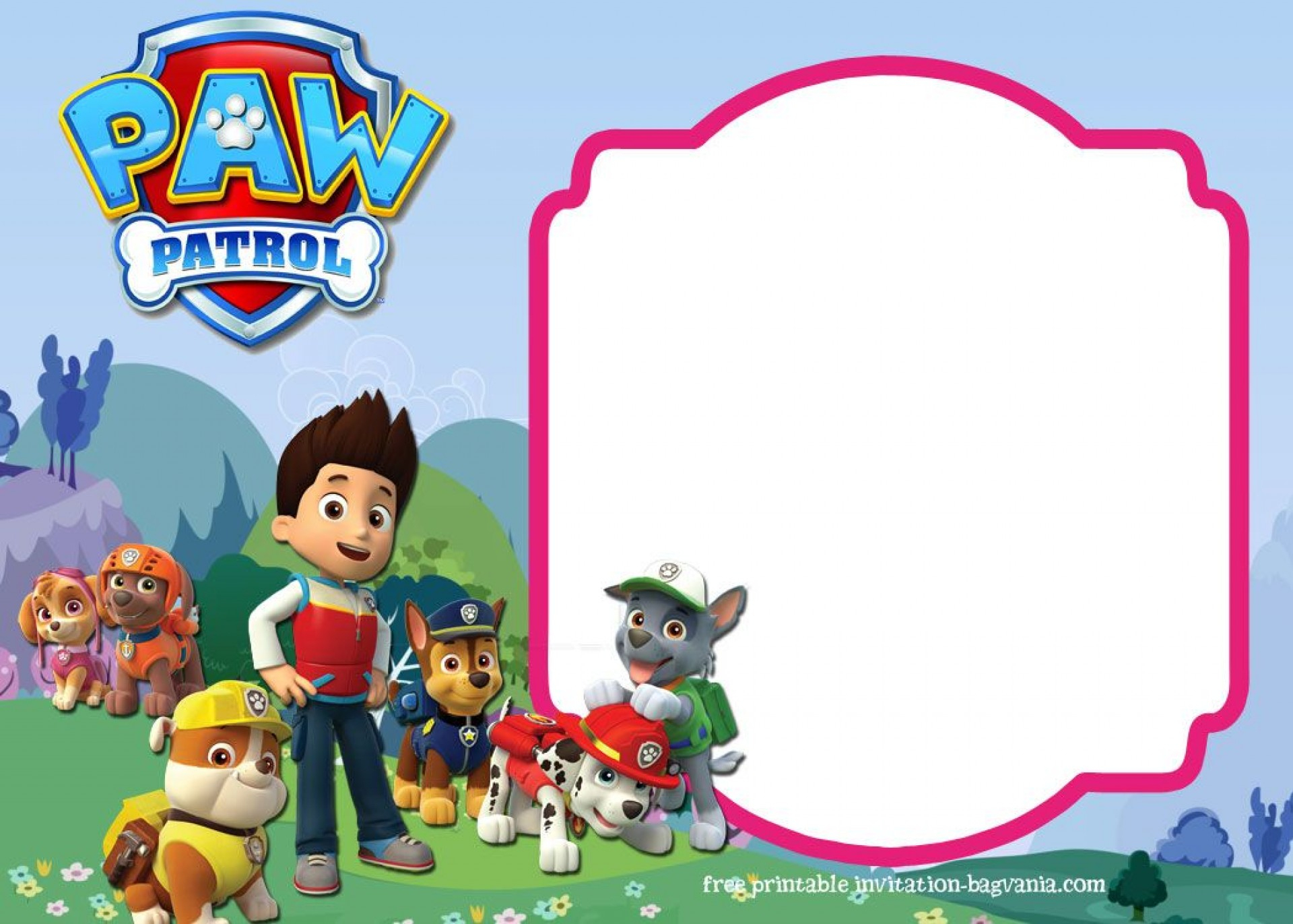 016 Free Paw Patrol Invitation Template Ideas Birthday Invite - Free Printable Paw Patrol Invitations