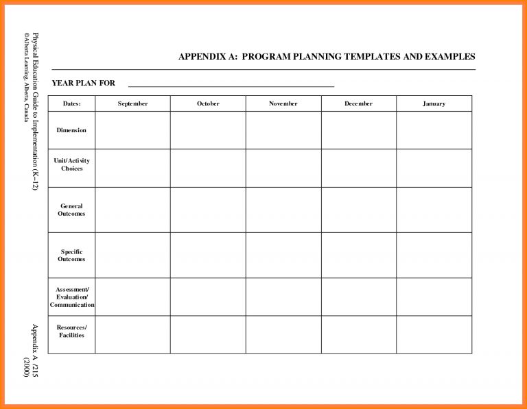 Free Printable Lesson Plan Template Blank
