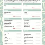021 Free Printable Budget Templates Template Ideas Worksheets For   Free Printable Budget Worksheets
