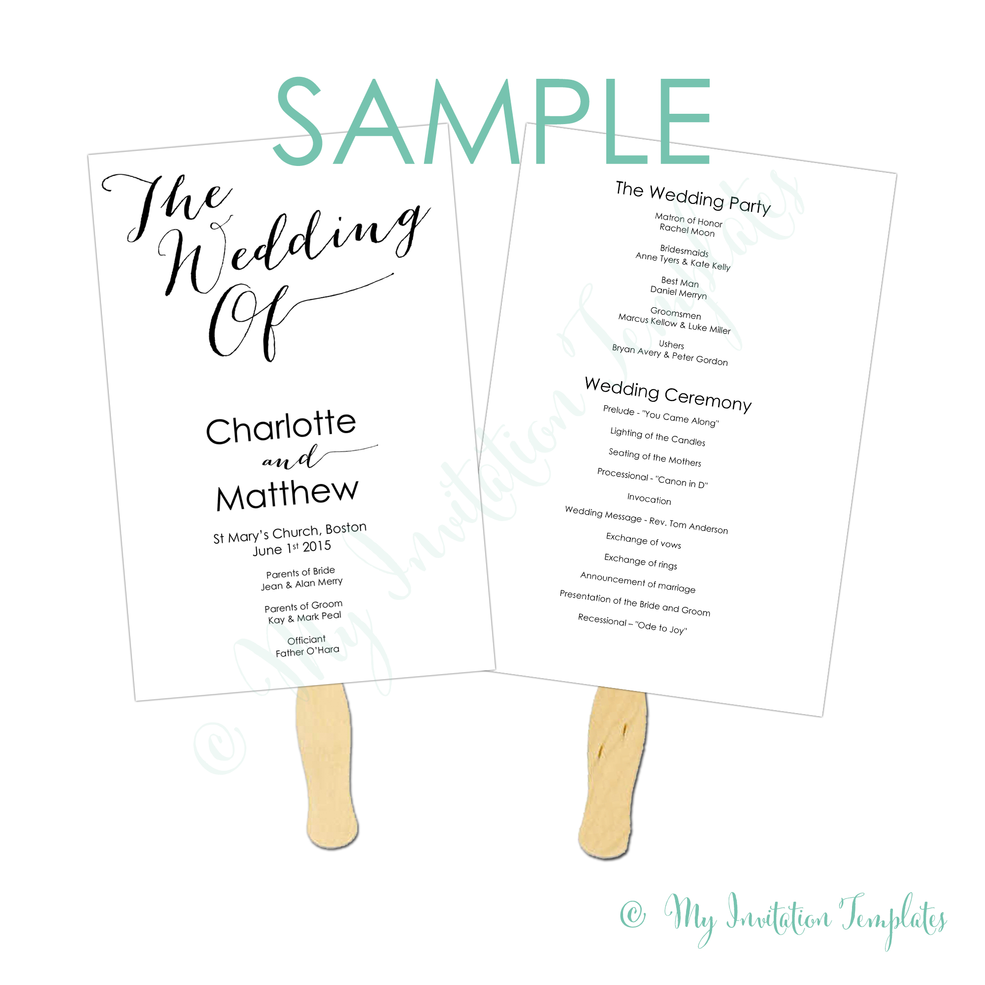 024 Diy Wedding Program Fans Against Terrific Programs How To Make - Free Printable Fan Wedding Programs