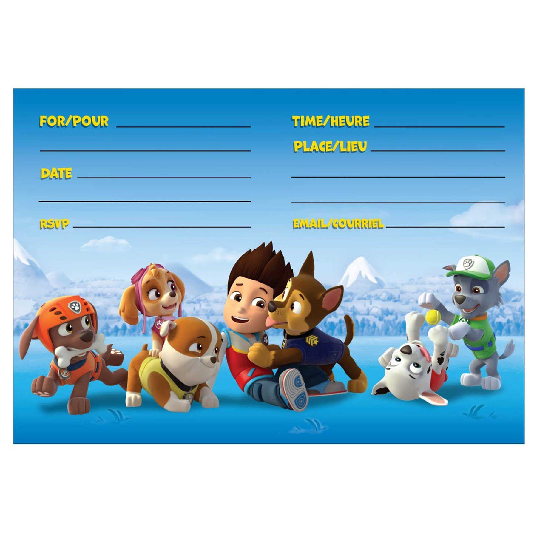 024 Template Ideas Paw Patrol Invitation Templates Remarkable - Free Printable Paw Patrol Invitations