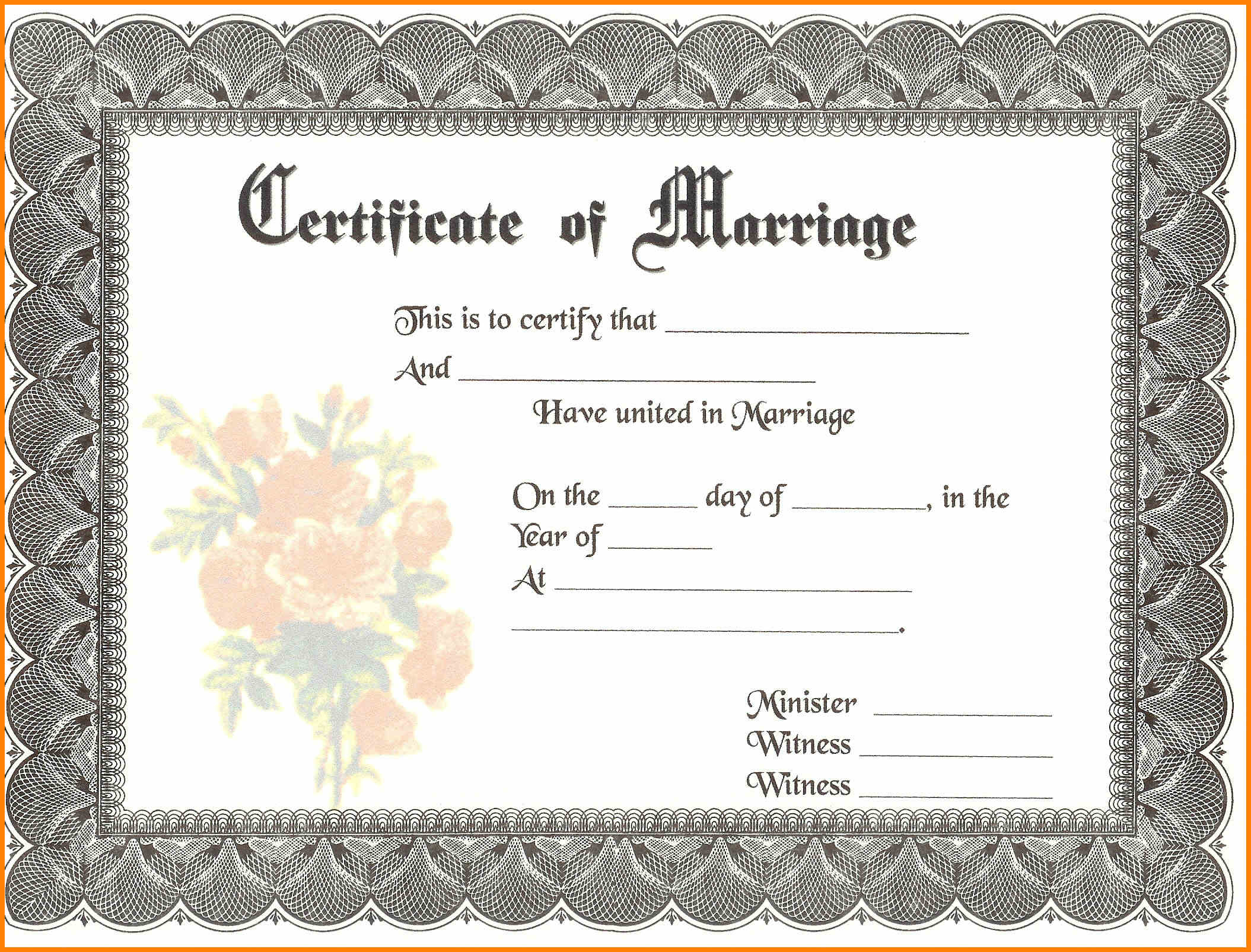 10+ Fake Marriage Certificate Printable | Lbl Home Defense Products - Fake Marriage Certificate Printable Free