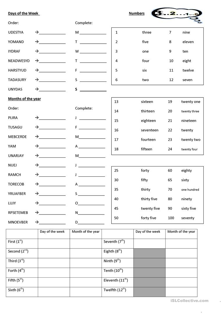 112 Free Esl Dates Worksheets - Free Printable Esl Worksheets