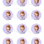 12 Sophia De First Cupcakes Toppers Photo   Sophia The First Cupcake   Free Printable Sofia Cupcake Toppers