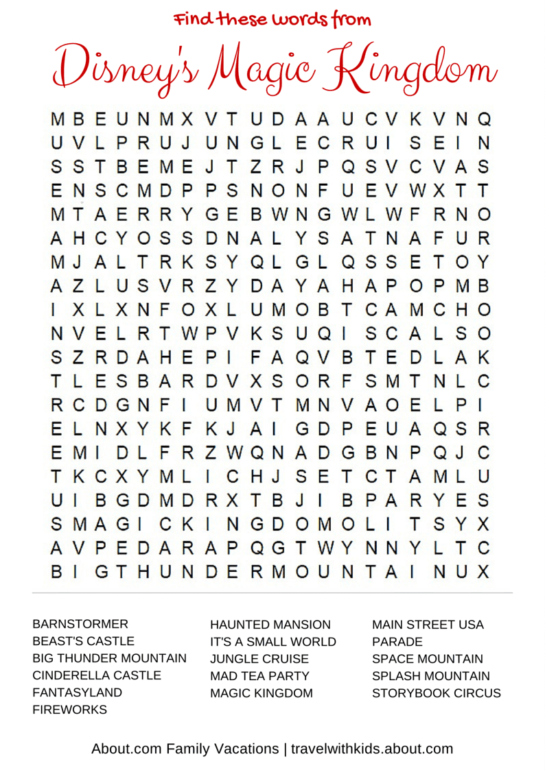 14 Free Disney Printable Word Searches, Mazes, Games - Free Printable Word Searches For Adults