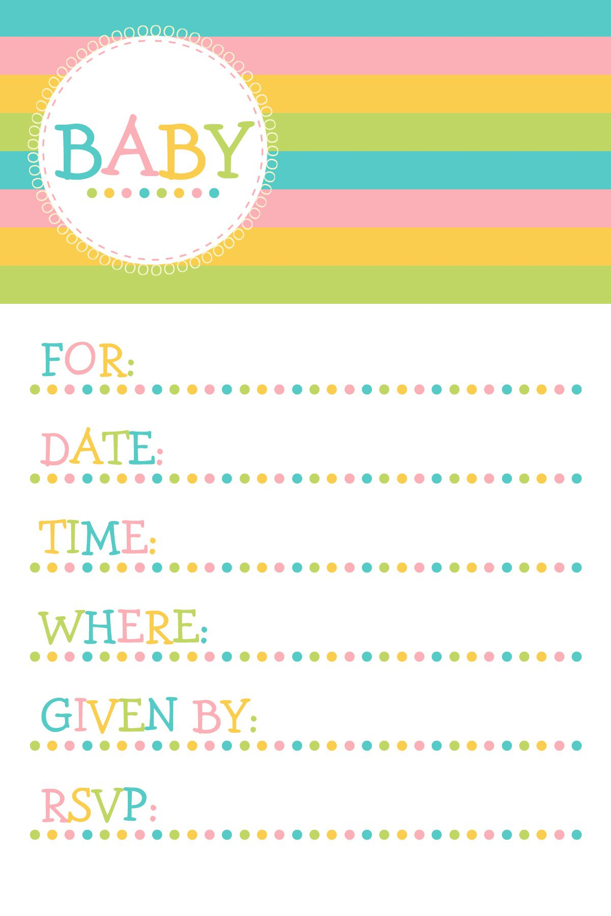 25 Adorable Free Printable Baby Shower Invitations - Free Printable Baby Shower Invitations