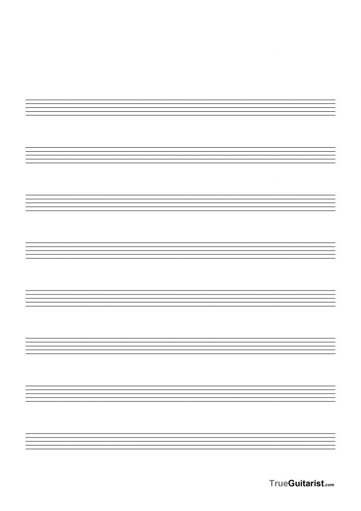 Free Printable Blank Music Staff Paper