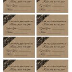 2 Free Printable Games Archives   Bridal Shower Ideas   Themes   How Many Kisses Game Free Printable