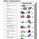 310 Free Esl Means Of Transport Worksheets   Free Printable Transportation Worksheets For Kids