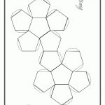 3D Geometric Shapes Dodecahedron Net Tabs | Cards,giftwrap   Free Printable Shapes Templates