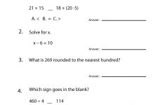 Free Printable Math Worksheets For 3Rd Grade