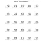 4 Digit Plus/minus 4 Digit Addition And Subtraction With Some   Free Printable Double Digit Addition And Subtraction Worksheets