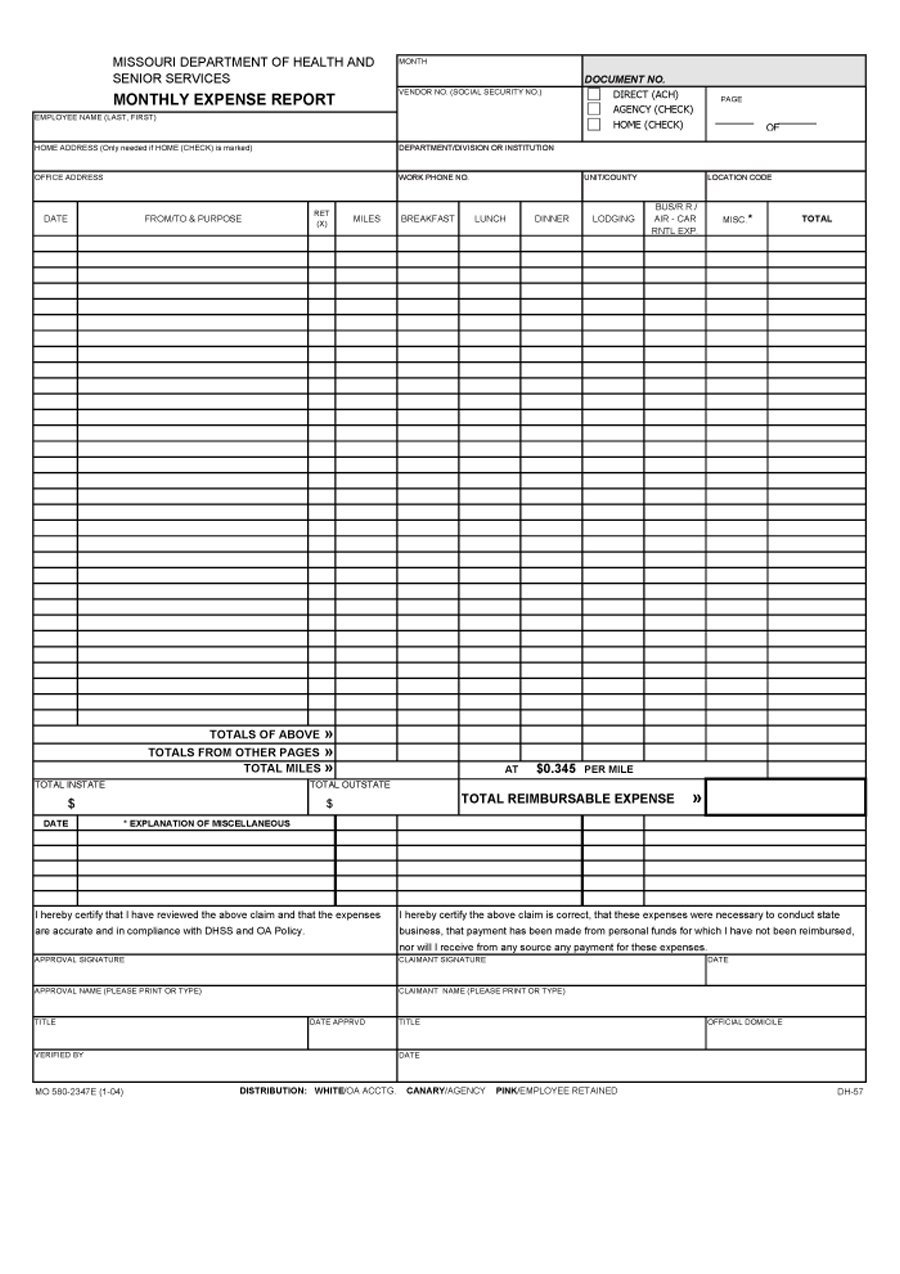 40+ Expense Report Templates To Help You Save Money ᐅ Template Lab - Free Printable Finance Sheets