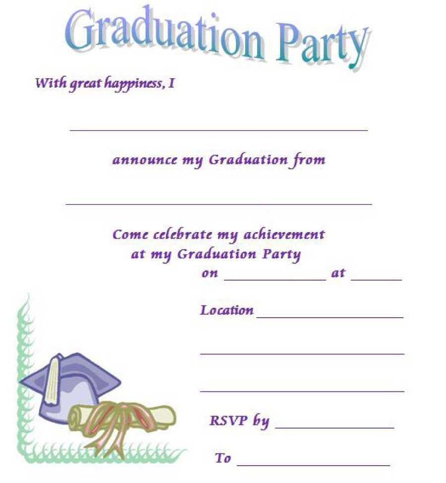 40+ Free Graduation Invitation Templates - Template Lab - Free Printable Graduation Party Invitations