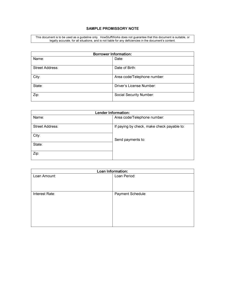 45 Free Promissory Note Templates &amp;amp; Forms [Word &amp;amp; Pdf] - Template Lab - Free Promissory Note Printable Form