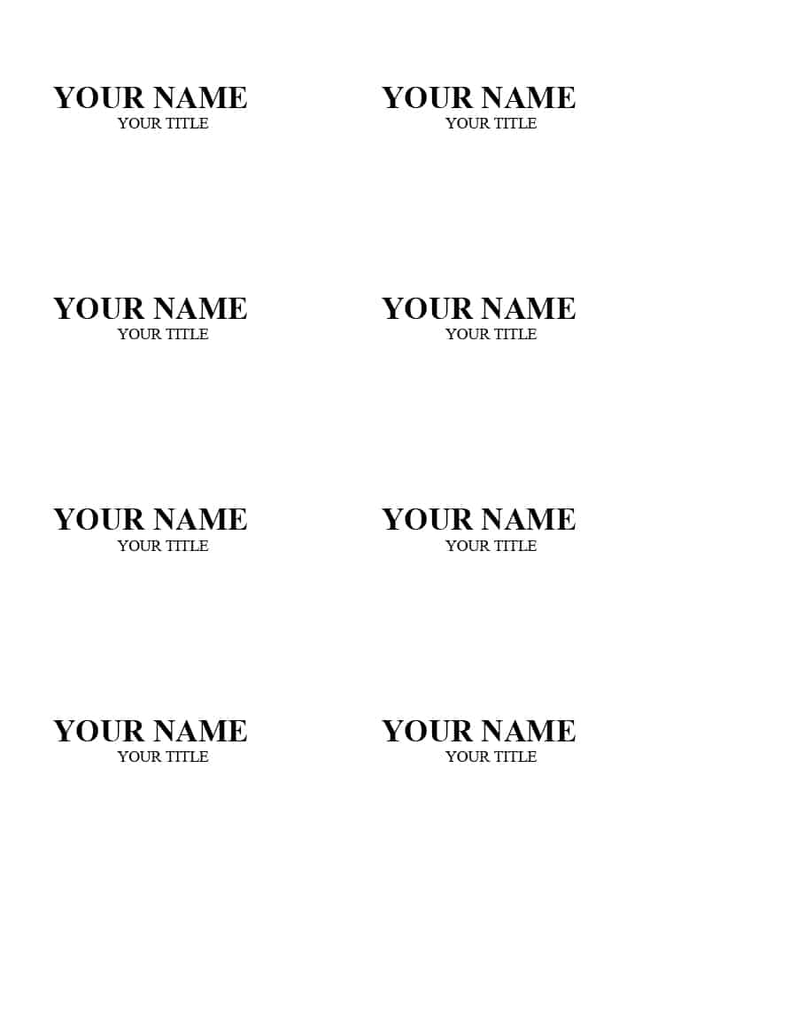 47 Free Name Tag + Badge Templates - Template Lab - Name Tag Template Free Printable