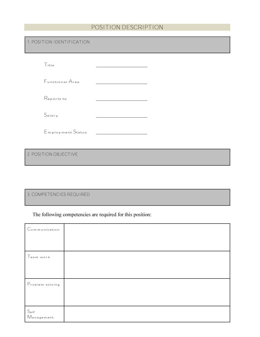 47 Job Description Templates &amp;amp; Examples - Template Lab - Free Printable Job Description Template