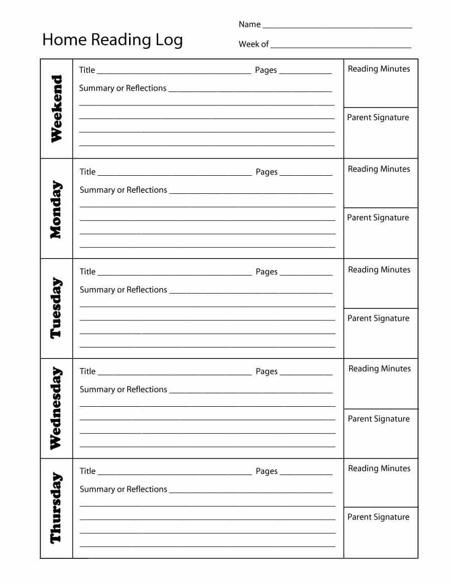 47 Printable Reading Log Templates For Kids, Middle School &amp;amp; Adults - Free Printable Reading Logs For Children