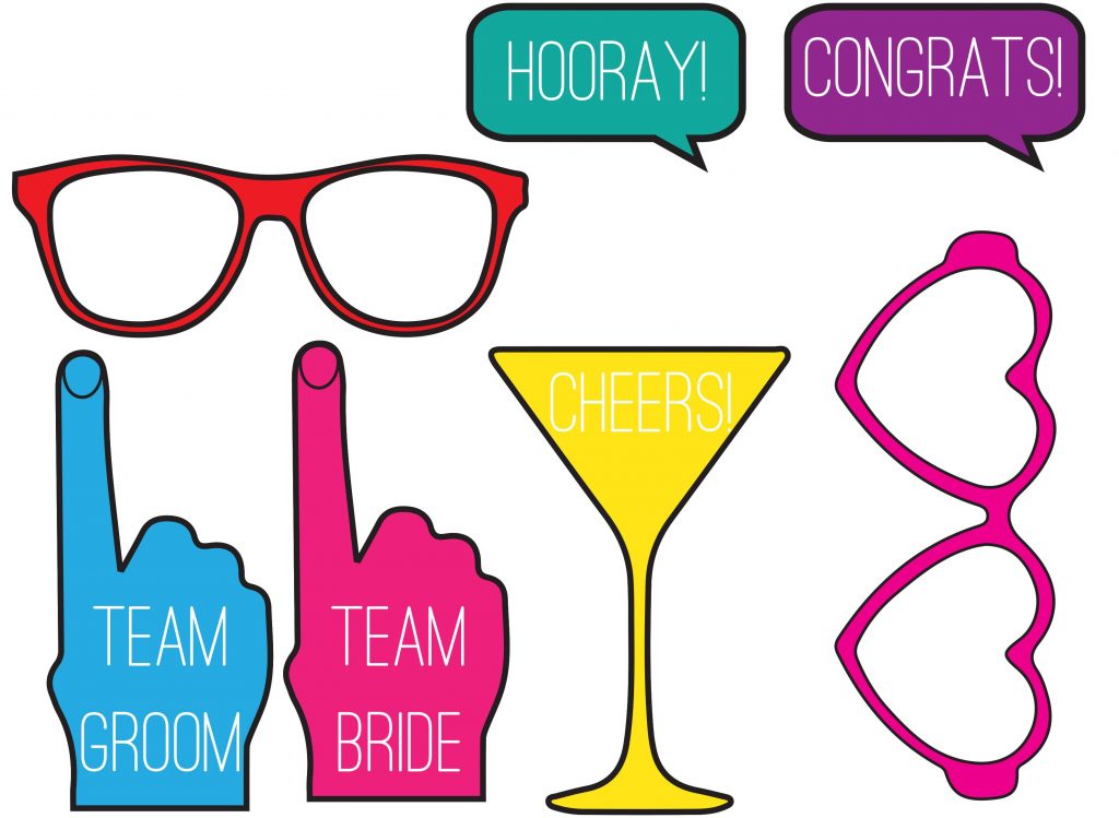 Free Printable 70's Photo Booth Props