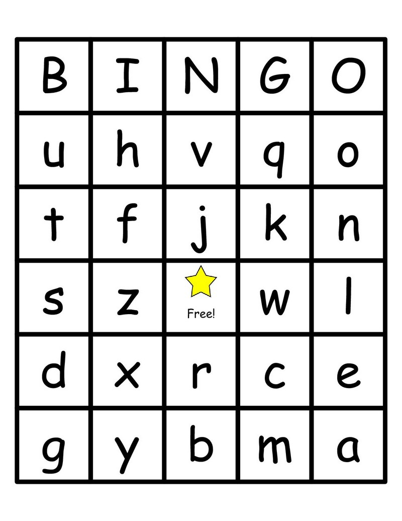 Alphabet Bingo Printable Cards - Photos Alphabet Collections - Free Printable Alphabet Bingo Cards