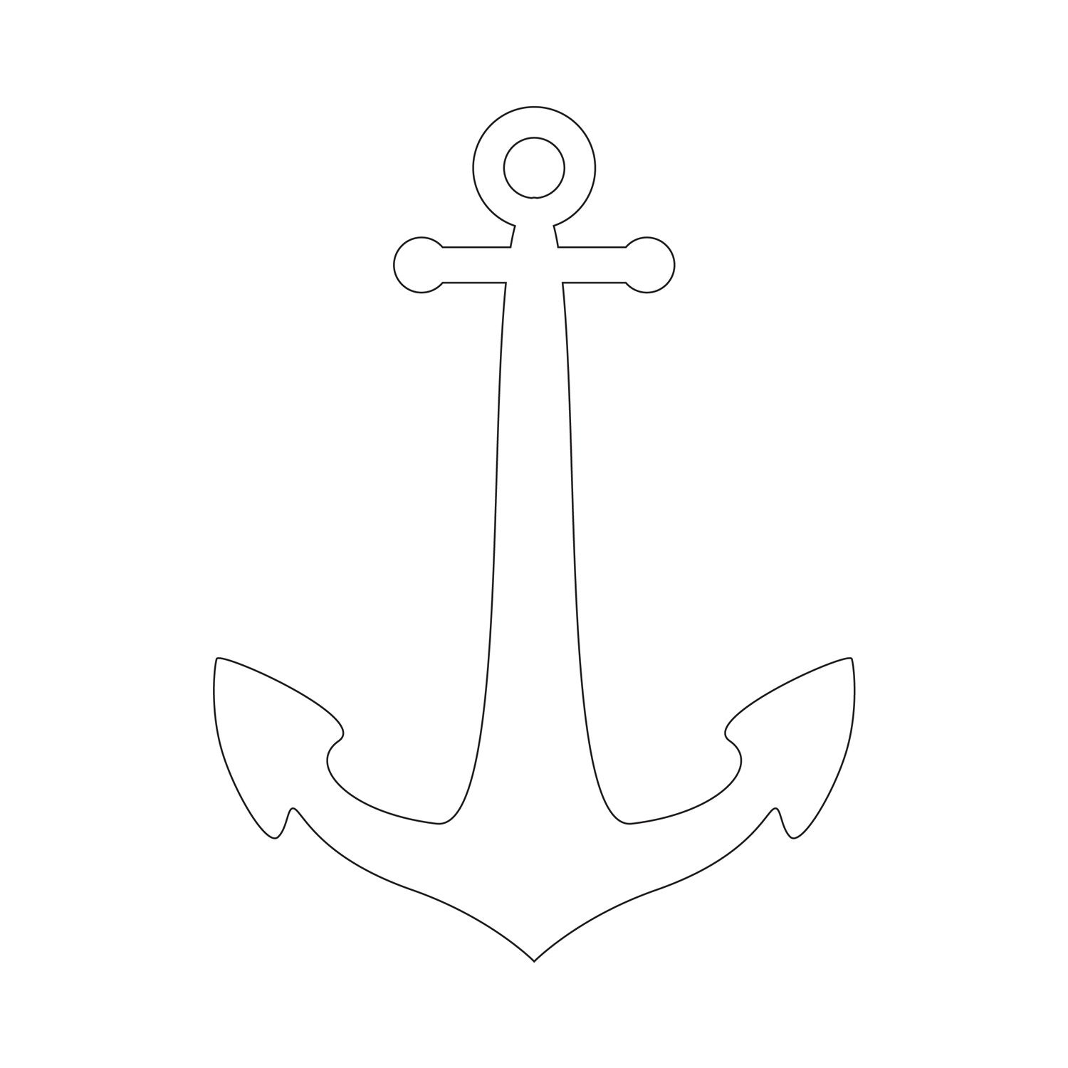 Anchor Stencil | Free Printable Stencil Templates | Wood Burning - Free Printable Stencils