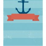 Anchored Ribbon   Free Printable Party Invitation Template   Free Printable Anchor Template