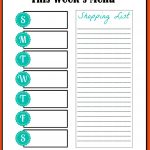 Antique Free Printable Weekly Menu Template Menu Planner From Bella   Free Printable Menu Templates Word