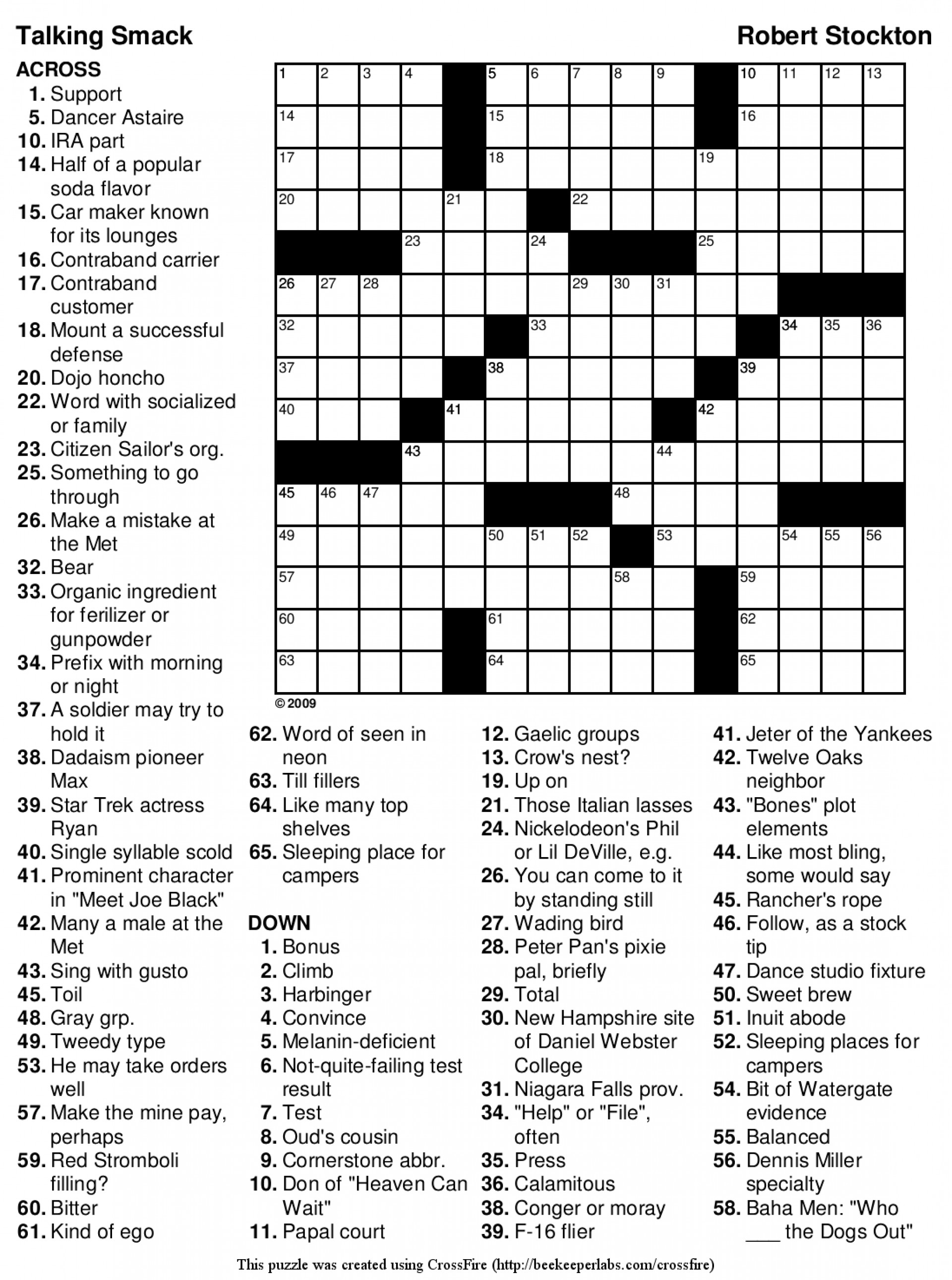 Astounding Crossword Puzzle Maker Online Printable ~ Themarketonholly - Free Online Printable Crossword Puzzles