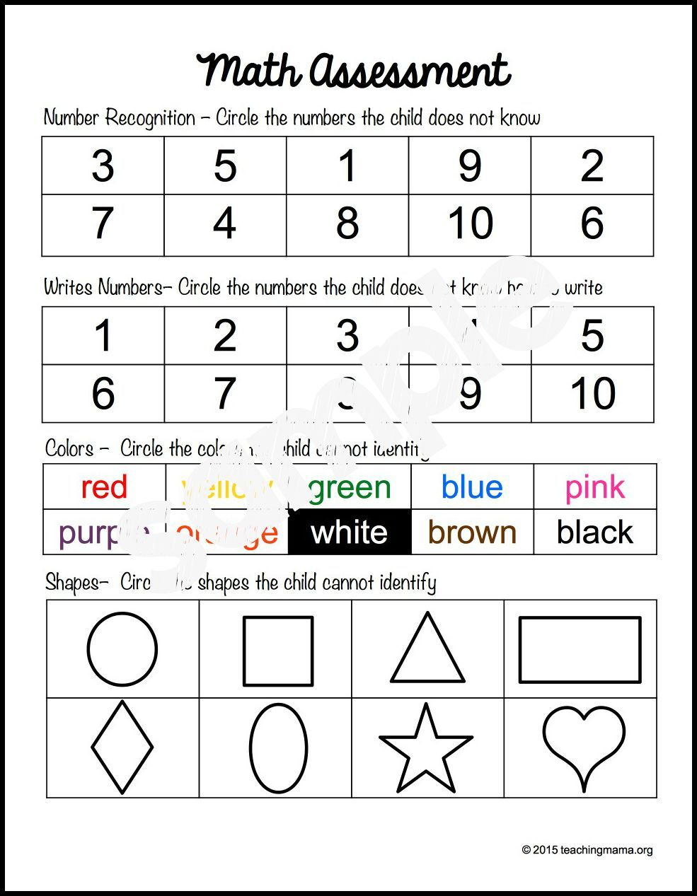 At The Beginning Of The Year, It&amp;#039;s A Great Idea To Do A Preschool - Free Printable Pre K Assessment Forms