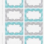 Ava Modern Chevron Candy Buffet Food Mailing Labels Cards. Printable   Free Printable Food Tags For Buffet