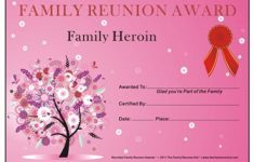 Free Printable Family Reunion Awards