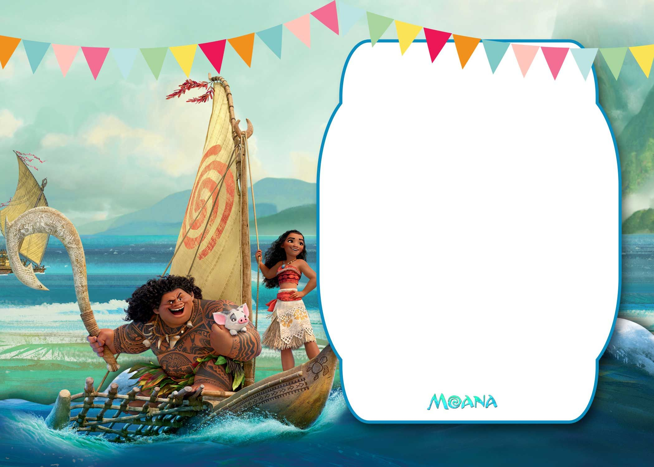 Awesome Free Printable Moana 1St Invitation Template | Bagvania - Free Printable Moana Birthday Cards