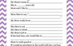 Free Printable Mother's Day Questionnaire