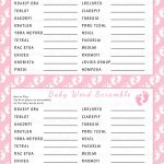 Baby Shower Word Scramble Game Printable Baby Shower Games | Etsy   Free Printable Baby Shower Games Word Scramble