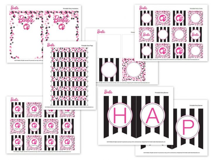 Barbie Birthday Party With Free Printable Barbie Designs - Free ...