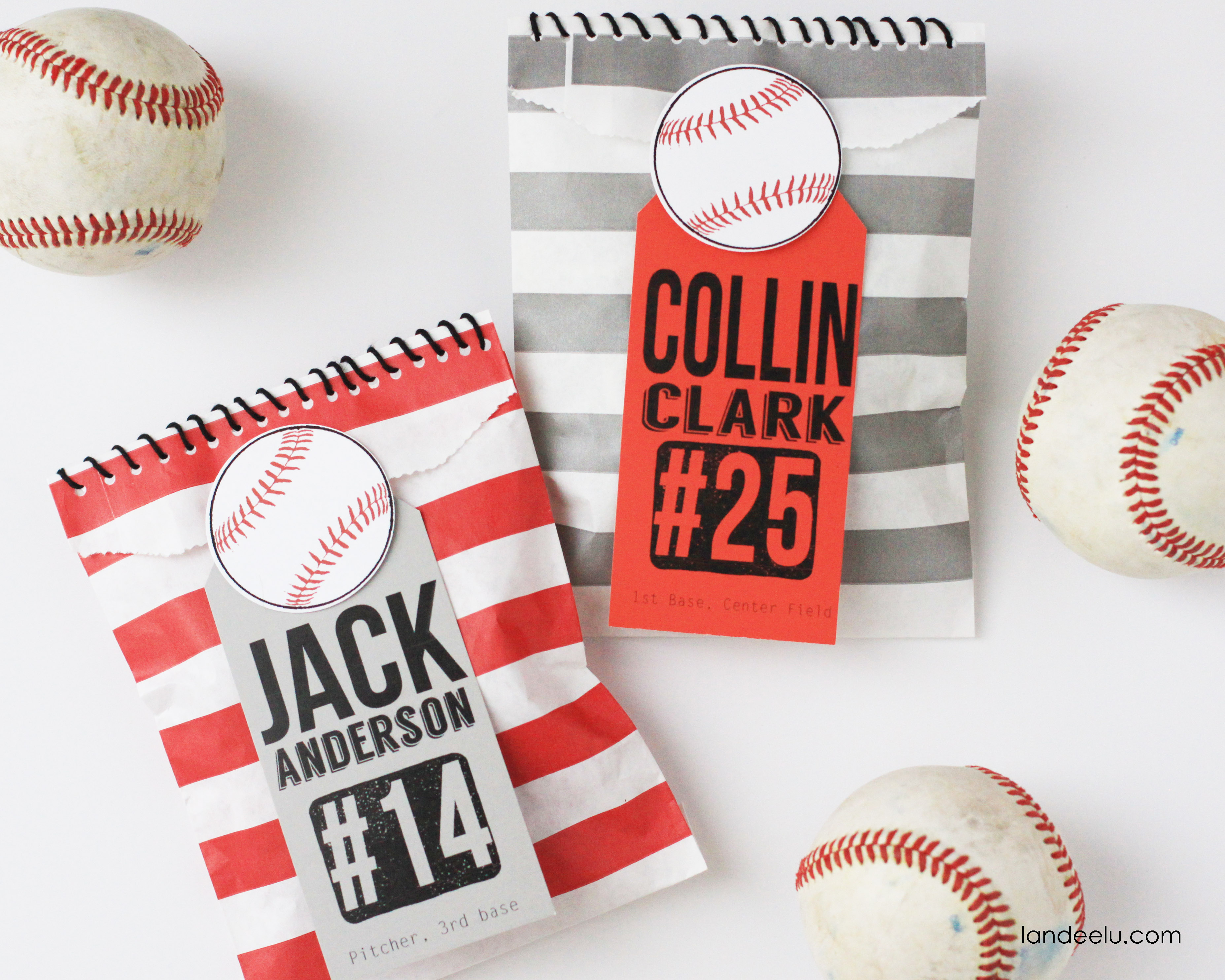 Baseball Bitty Bags - Whisker Graphics Whisker Graphics - Free Printable Baseball Favor Tags