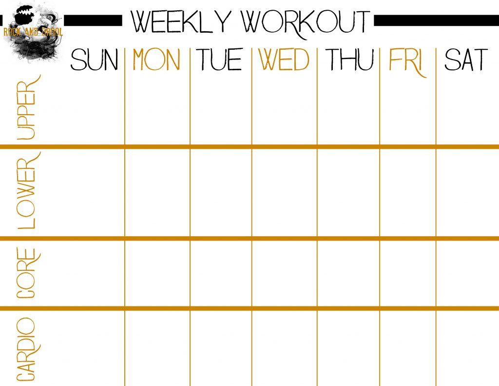 Basic Full Body Workout Plus Free Printable Workout Sheet - Rock And ...