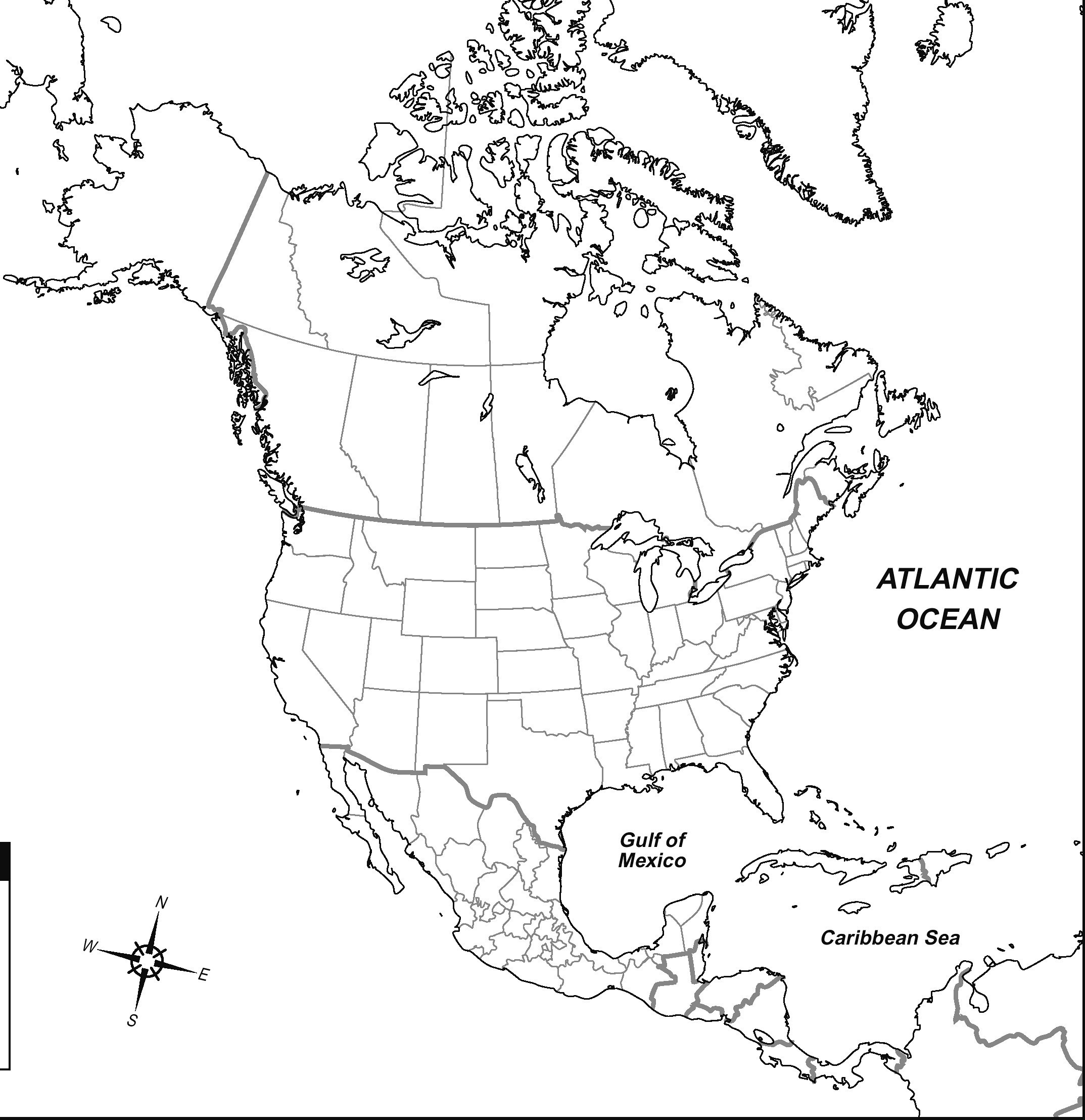 Blank North America Map With Rivers List Of Printable Inspiring - Free Printable Outline Map Of North America