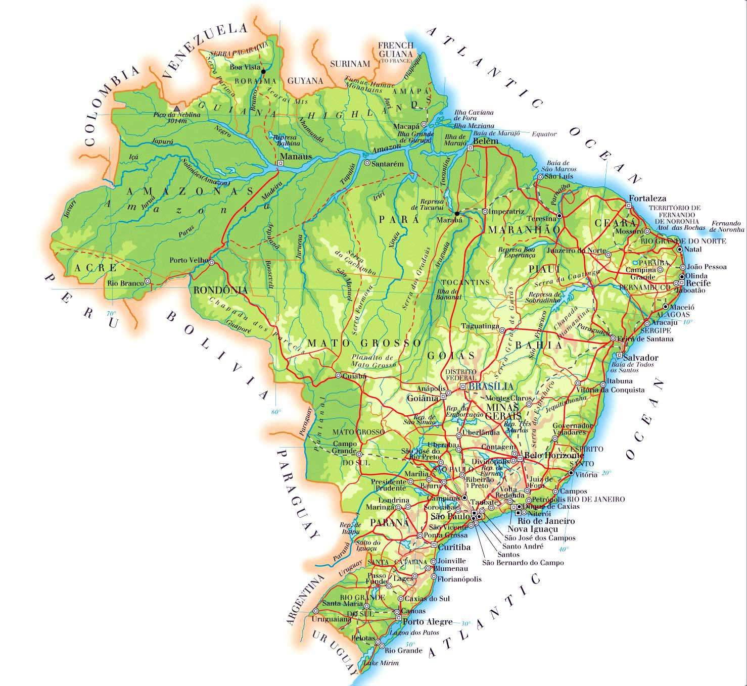 Brazil Map Best Maps Of Printable Map Of Brazil - Tuquyhai - Free Printable Map Of Brazil