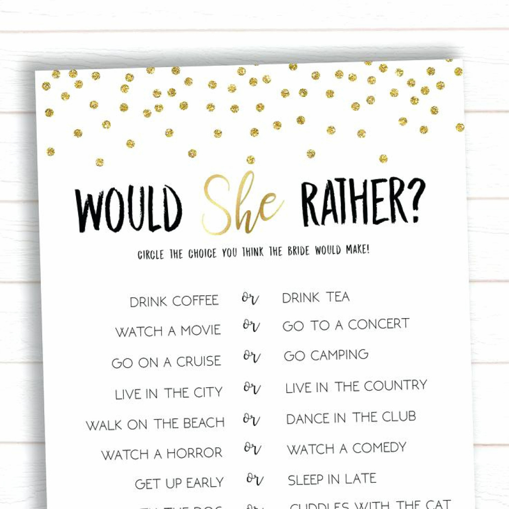 Bridal Shower Game Ideas Free Printable How Well Do You Know The - How Well Do You Know The Bride Free Printable