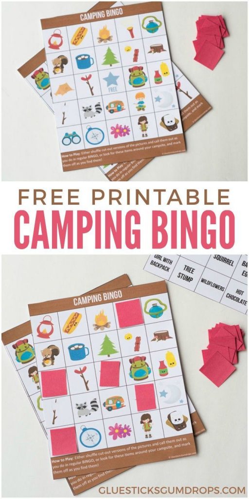 Camping Bingo Free Printable Cards | Free Printables | Camping Bingo ...