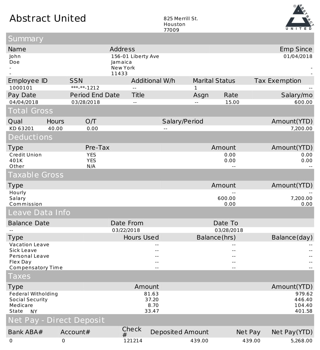 Check Stubs Online Free Printable Pay Canada Real Make Resume Format - Free Printable Pay Stubs