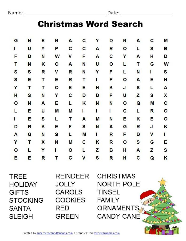 Christmas Word Search Free Printable - Free Printable Christmas Word Search