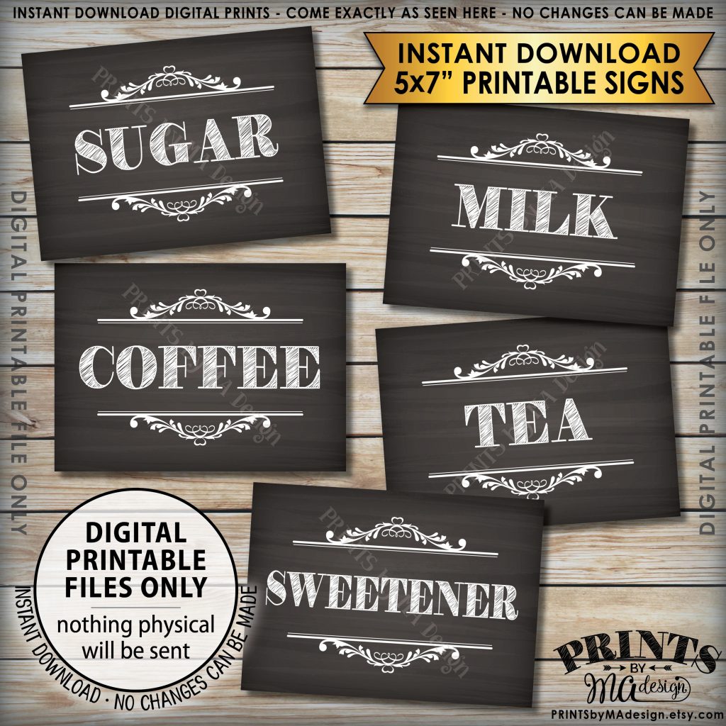 Free Printable Coffee Bar Signs