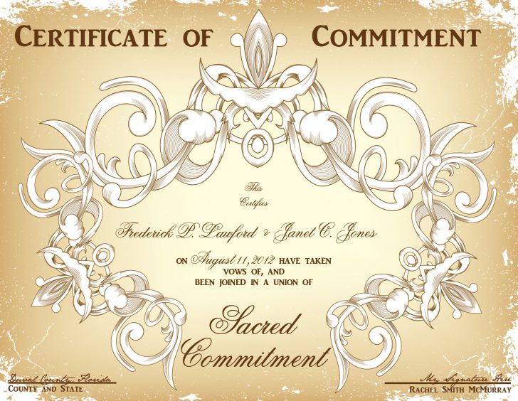 Commitment Ceremony Certificate Design Choices-That Wedding Lady ...