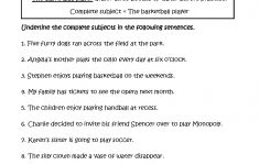 Free Printable Subject Predicate Worksheets 2Nd Grade