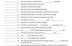 Crossword Puzzle Creator Crosswords Plate Tectonics Quiz Worksheet - Free Printable Test Maker For Teachers