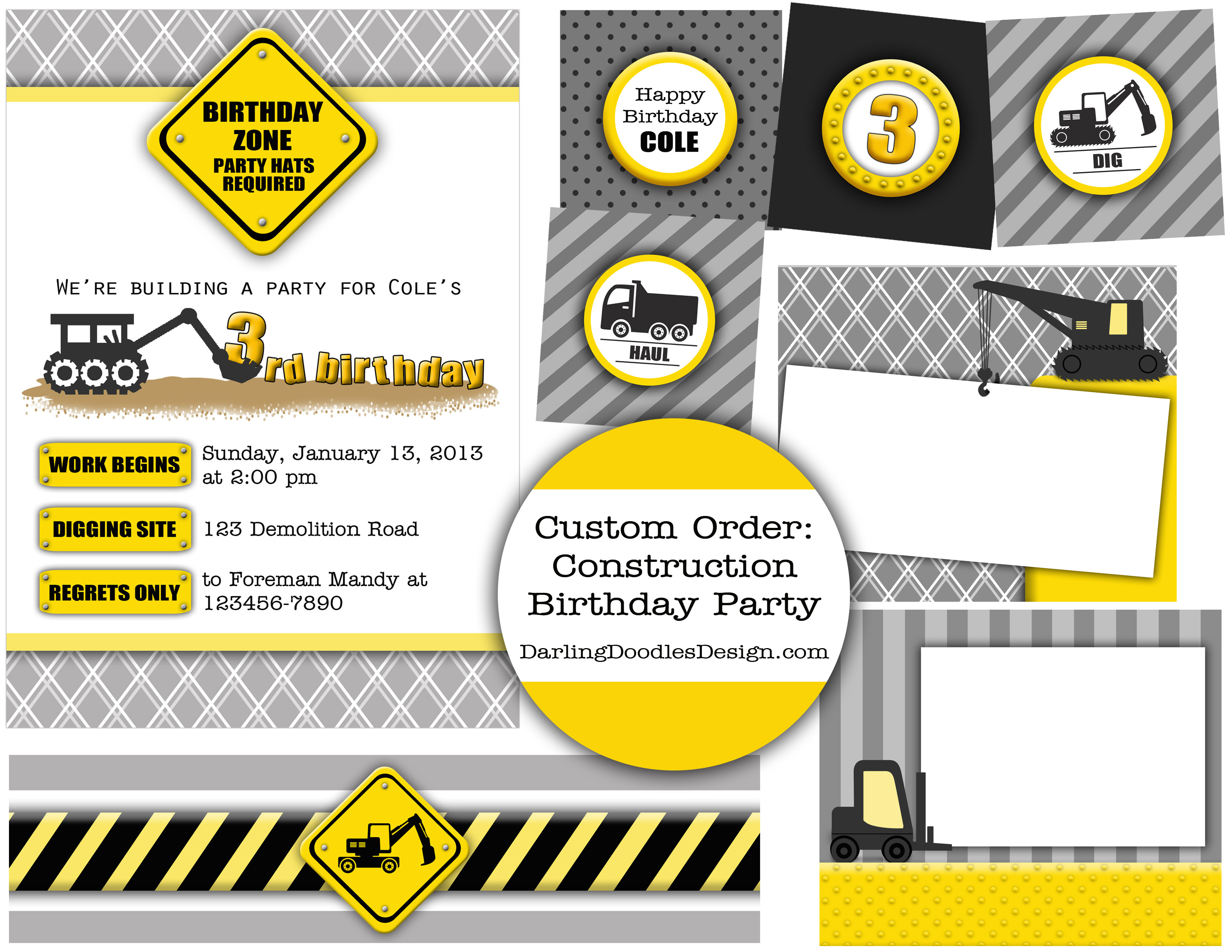 Dafafcbbaaaededc Spectacular Construction Birthday Invitations Free - Free Printable Construction Invitations