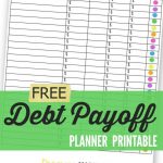 Debt Payoff Planner Worksheet | Simplicité Volontaire, Classeurs Et   Free Printable Debt Payoff Worksheet